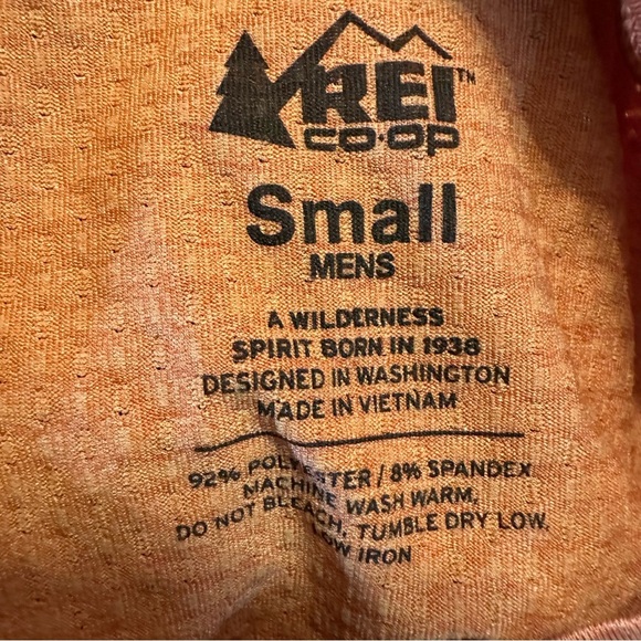 REI CO OP Shirt Mens Small  Orange Long Sleeve Active Wilderness Outdoor(b4 - Picture 4 of 6